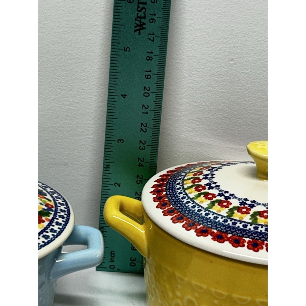 Pioneer Woman 14.4 Oz Stoneware Mini Casserole Dish With Lid. Set Of 2. MINT!!!! - Picture 4 of 5